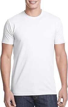 フィットネストップス Out Loud Men's Crew Neck Tee With Double Layered Hem White Next Level Men's Cotton Long Body Crew XS WHITE | Amazon.com